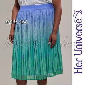 Her Universe x Disney The Little Mermaid Icons Ombre Pleated Mesh Skirt XL